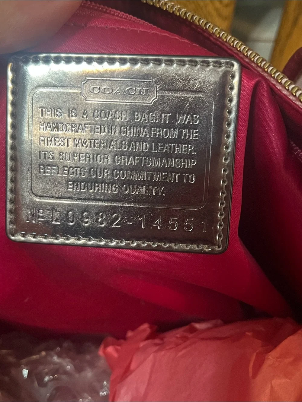 Rare- Coach poppy love tote - style 14551 with Charm Details. Y2K coach poppy.
